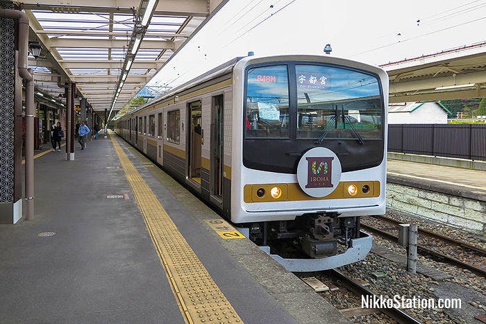 The Iroha Train at JR Nikko Station