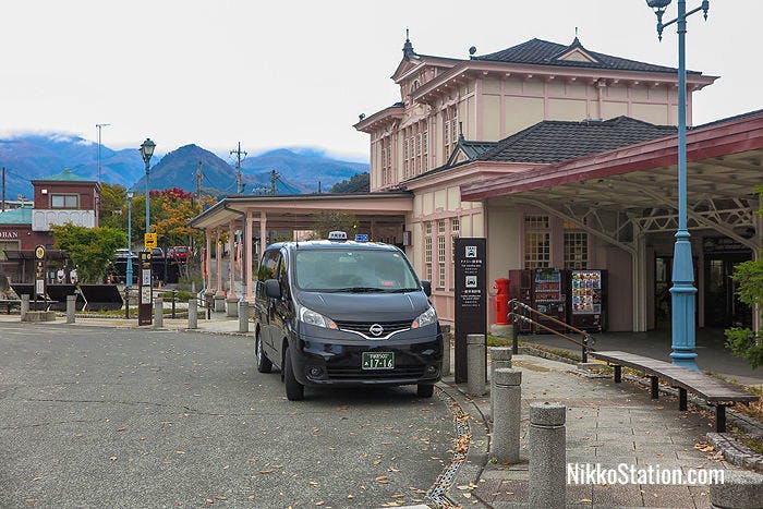 A taxi at JR Nikko Station