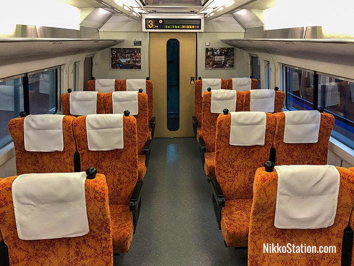 JR Limited Express Nikko train car interior