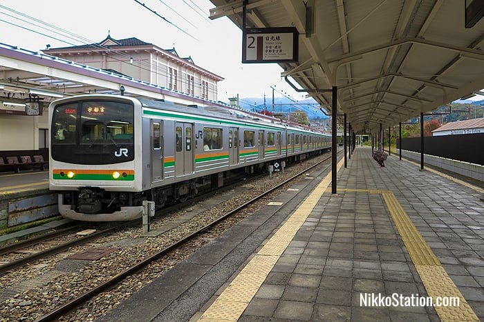 Platform 2 at JR Nikko Station