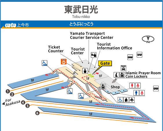 Tobu Nikko Station Map
