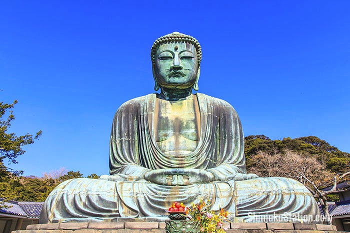 The Great Buddha watches over Kotoku-in, one of the many temples of Kamakura