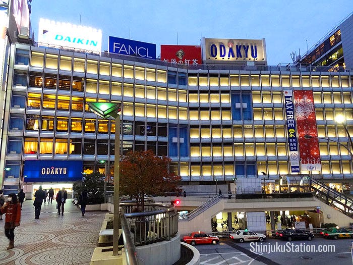 Odakyu Department Store dominates the west side of Shinjuku Station