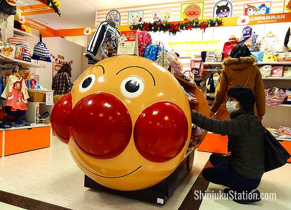 The Anpanman and Sanrio shops feature popular characters from anime and children’s books