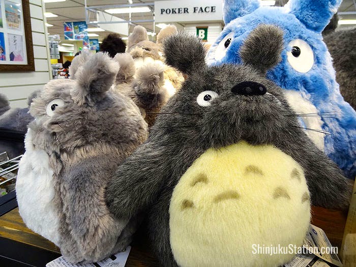 Stuffed toys inspired by the Studio Ghibli anime My Neighbor Totoro