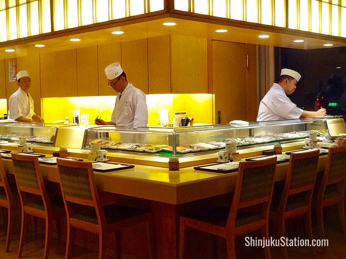 Horikawa is a luxurious sushi and teppanyaki restaurant on the 19th floor