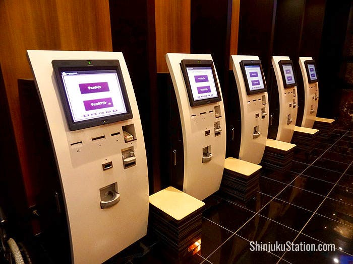 Check-in machines at APA Hotel Shinjuku Kabukicho Tower  Lobby