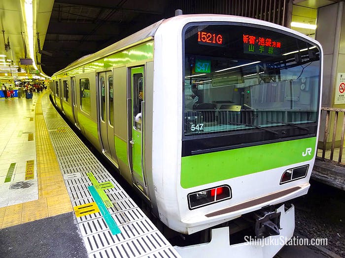 A Yamanote Line train bound for Ikebukuro