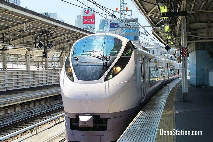 The Limited Express Tokiwa at JR Ueno Station