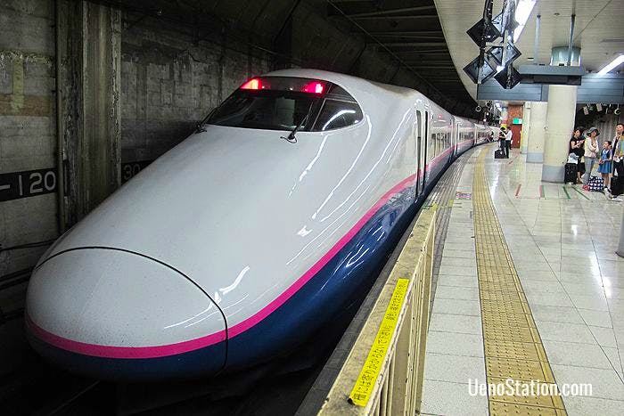 The Toki shinkansen service bound for Niigata at JR Ueno Station