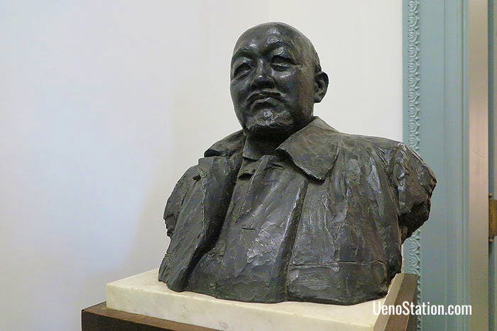 A bronze bust of Kuroda Seiki by Takamura Kotaro, 1932