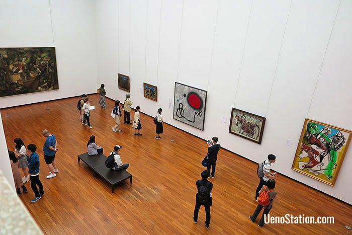 20th century art on display on the 1st floor