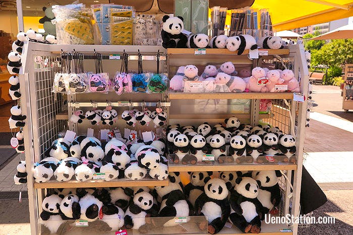 Cuddly panda souvenirs at the West Garden gift shop