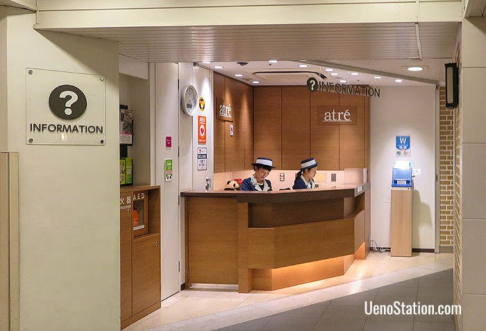 The information counter at Atre Ueno Station